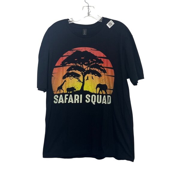 Gildan Other - Safari Squad Tshirt Mens Large Black New Gildan Softstyle Cotton Sumer